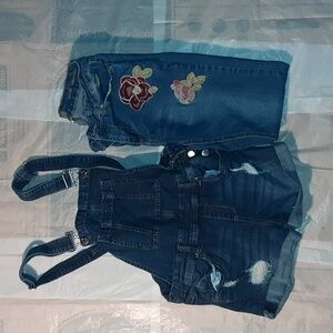 Overalls and Blue Jeans, Juniors size 9.
